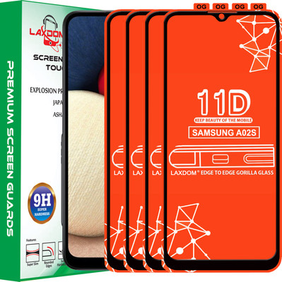 Laxdom Edge To Edge Tempered Glass for SAMSUNG GALAXY A02S(Pack of 4)
