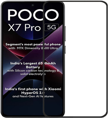 DSCASE Edge To Edge Tempered Glass for POCO X7 Pro 5G, POCO X7 Pro(Pack of 1)
