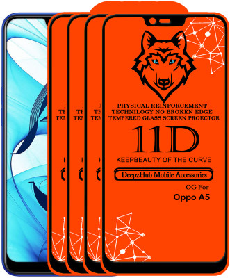 DeepzHub Edge To Edge Tempered Glass for OPPO A5(Pack of 4)