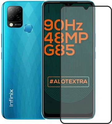 ANCHI Edge To Edge Tempered Glass for Easy Install Full Screen Coverage Tempered Glass Screen Guard Protector 11D for INFINIX HOT 10S(Pack of 1)
