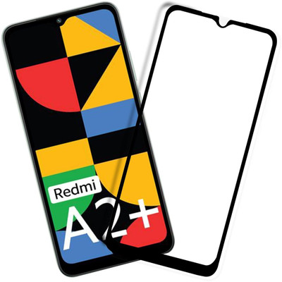 1DOLLAR Edge To Edge Tempered Glass for Redmi A2+, Redmi A2 Plus-Full Screen Scratch Guard Glass With Easy Applicator Kit(Pack of 1)