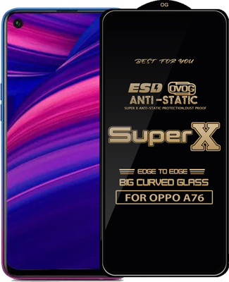 Qyist Edge To Edge Tempered Glass for OPPO A76(Pack of 1)