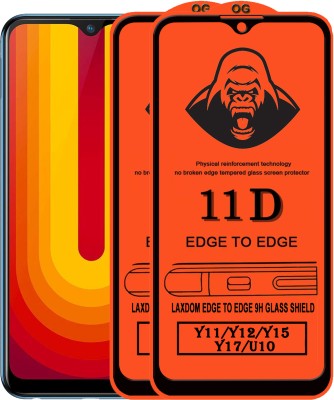 Laxdom Edge To Edge Tempered Glass for VIVO Y12(Pack of 2)