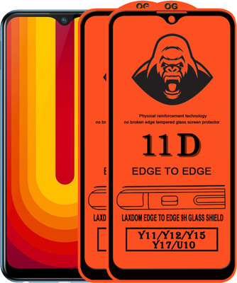 Laxdom Edge To Edge Tempered Glass for VIVO U10(Pack of 2)