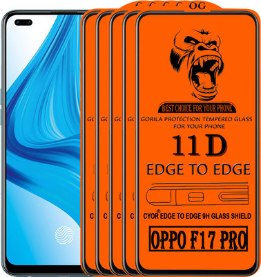 CYOR Edge To Edge Tempered Glass for OPPO F17 PRO(Pack of 5)