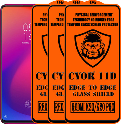 CYOR Edge To Edge Tempered Glass for Mi K20(Pack of 3)