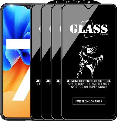 Qyist Edge To Edge Tempered Glass for TECNO SPARK 7(Pack of 4)