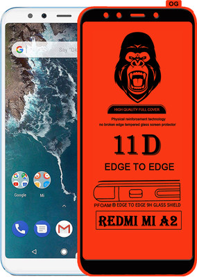 Laxdom Edge To Edge Tempered Glass for Mi A2(Pack of 1)