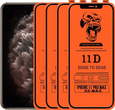 PFOAM Edge To Edge Tempered Glass for APPLE IPHONE 11 PRO MAX(Pack of 4)