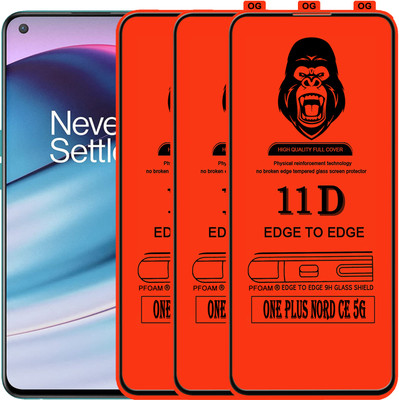 Rofix star Edge To Edge Tempered Glass for ONEPLUS NORD CE 5G(Pack of 3)