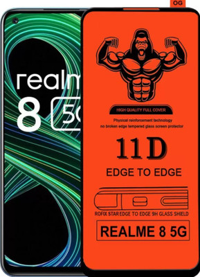 BRIGHTRON Edge To Edge Tempered Glass for Realme 8 5G(Pack of 1)
