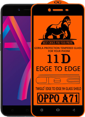 TWIGLO Edge To Edge Tempered Glass for Oppo A71(Pack of 1)