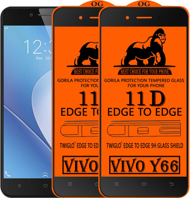 TWIGLO Edge To Edge Tempered Glass for VIVO Y66(Pack of 2)