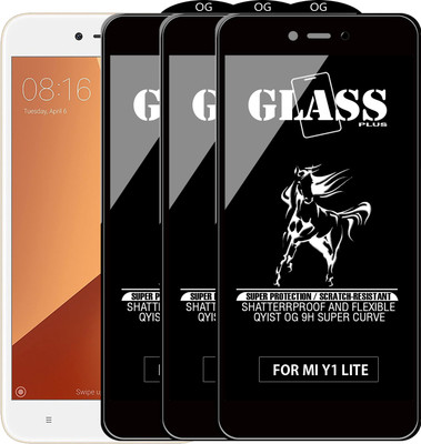 Qyist Edge To Edge Tempered Glass for Mi Redmi Y1 Lite(Pack of 3)