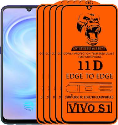CYOR Edge To Edge Tempered Glass for VIVO S1(Pack of 5)