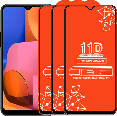 Qyist Edge To Edge Tempered Glass for Samsung Galaxy A20S(Pack of 3)