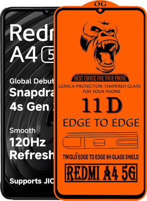 TWIGLO Edge To Edge Tempered Glass for REDMI MI A4 5G(Pack of 1)