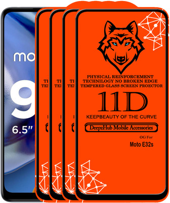 DeepzHub Edge To Edge Tempered Glass for Moto E32s(Pack of 4)