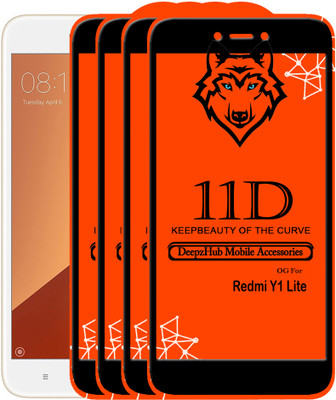 CRodible Edge To Edge Tempered Glass for Mi Redmi Y1 Lite(Pack of 4)