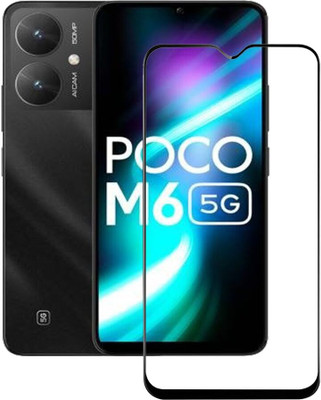 LIKEDESIGN Edge To Edge Tempered Glass for Poco M6 5G(Pack of 1)