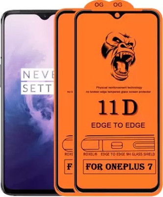 9H Edge To Edge Tempered Glass for OnePlus 7 --| 9H Tempered Glass Screen Protector Guard |(Pack of 2)
