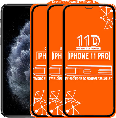 TWIGLO Edge To Edge Tempered Glass for IPHONE 11 PRO(Pack of 3)