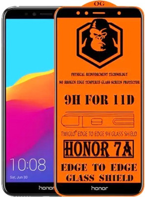 9H Edge To Edge Tempered Glass for Honor 7A (9H Hardness-11D)(Pack of 1)