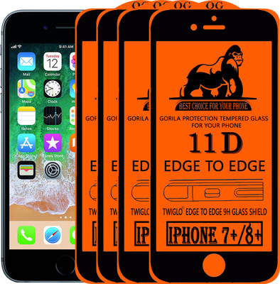TWIGLO Edge To Edge Tempered Glass for Apple iPhone 7 Plus(Pack of 4)