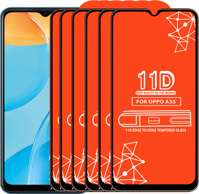 Qyist Edge To Edge Tempered Glass for Oppo A35(Pack of 6)