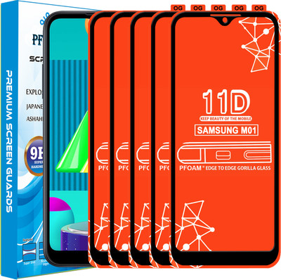 PFOAM Edge To Edge Tempered Glass for SAMSUNG GALAXY M01(Pack of 5)