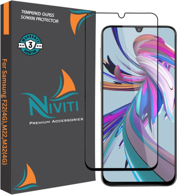 Niviti Edge To Edge Tempered Glass for SAMSUNG A31, A32(4G), A33(5G), A22(4G), F22(4G), M22, M32(4G) with Installation Kit(Pack of 1)