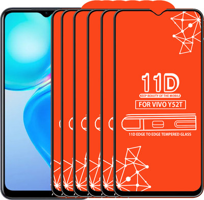 Roxel Edge To Edge Tempered Glass for Vivo Y52T(Pack of 6)