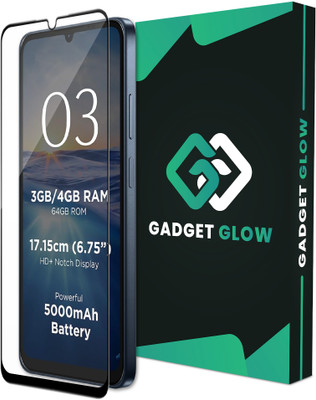 Gadget Glow Edge To Edge Tempered Glass for Lava O3 5G, Lava O3(Pack of 1)