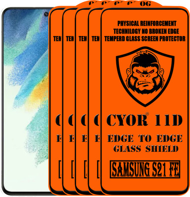 CYOR Edge To Edge Tempered Glass for SAMSUNG S21 FE(Pack of 5)