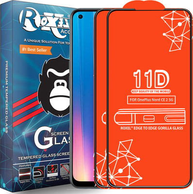 Roxel Edge To Edge Tempered Glass for Oneplus Nord Ce 2 5G(Pack of 2)