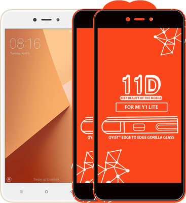 Qyist Edge To Edge Tempered Glass for Mi Redmi Y1 Lite(Pack of 2)