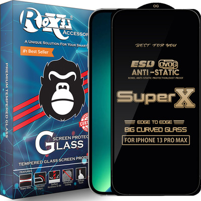 Roxel Edge To Edge Tempered Glass for IPHONE 13 PRO MAX(Pack of 1)