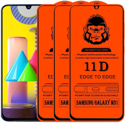 NIMMIKA ENTERPRISES Edge To Edge Tempered Glass for SAMSUNG GALAXY M31(Pack of 3)