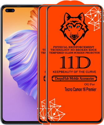 CRodible Edge To Edge Tempered Glass for Tecno Camon 16 Premier(Pack of 2)