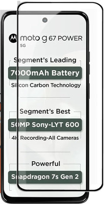 O2MG Edge To Edge Tempered Glass for Moto g67 power 5G(Pack of 1)