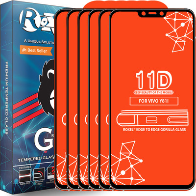 Roxel Edge To Edge Tempered Glass for Vivo Y81I(Pack of 6)