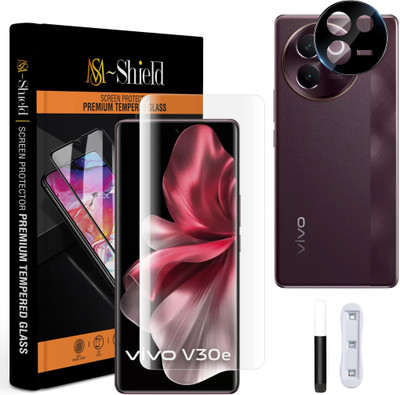 MS-Shield Edge To Edge Tempered Glass for Vivo V30e 5G, With Camera Lens Protector(Pack of 1)