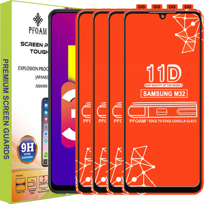 PFOAM Edge To Edge Tempered Glass for SAMSUNG GALAXY M32(Pack of 4)