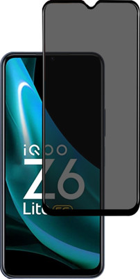 HUPSHY Edge To Edge Tempered Glass for IQOO Z6 LITE (Privacy Glass)(Pack of 1)