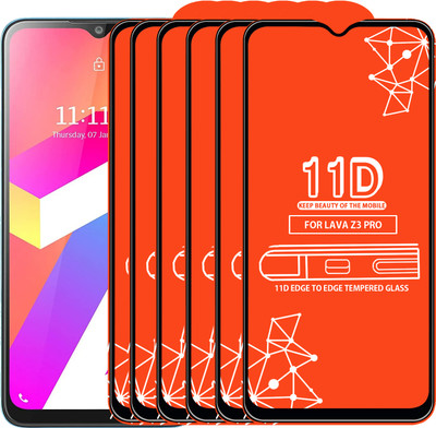Qyist Edge To Edge Tempered Glass for Lava Z3 Pro(Pack of 6)