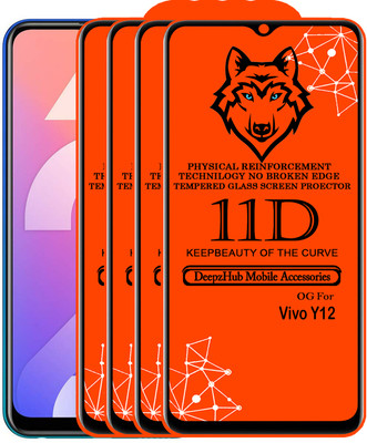 CRodible Edge To Edge Tempered Glass for Vivo Y12(Pack of 4)