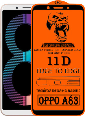 TWIGLO Edge To Edge Tempered Glass for Oppo A83(Pack of 1)