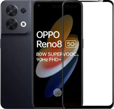 BRENZZ Edge To Edge Tempered Glass for OPPO Reno8 5G(Pack of 1)