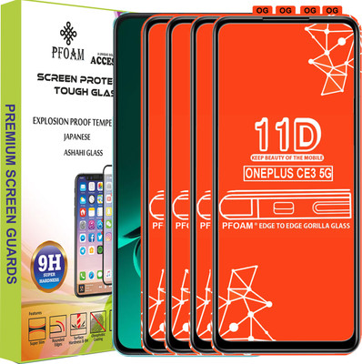 PFOAM Edge To Edge Tempered Glass for ONE PLUS CE3 5G(Pack of 4)