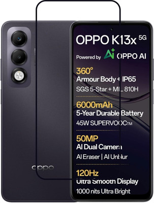 Bodoma Edge To Edge Tempered Glass for Oppo K13X 5G(Pack of 1)